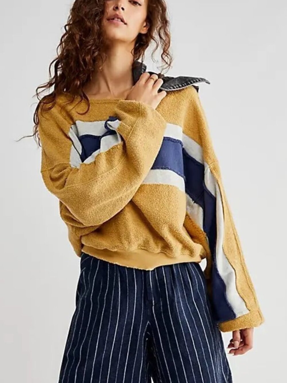 Free People We The Free Palo Alto Pullover - Golden Combo - Size XS